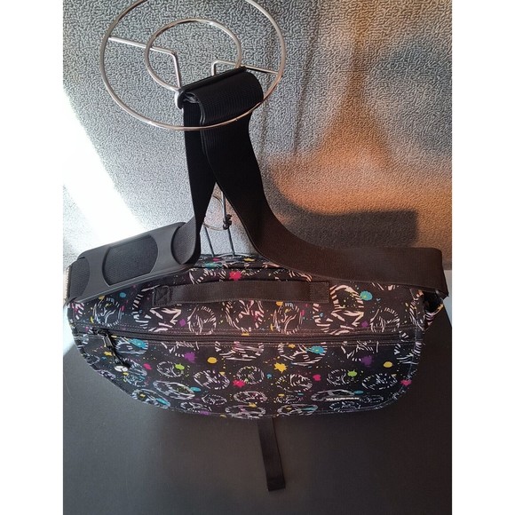 Yak Pak Crossbody Messenger Bag Peace Signs Multicolored Waterproof Canvas - Picture 6 of 9